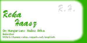 reka haasz business card