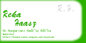reka haasz business card